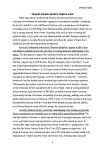 Eseja 'Financial education should be taught in school', 1.