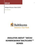 Referāts 'Analysis about "Akciju komercbanka "Baltikums"" Bonds', 1.
