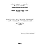 Konspekts 'Konkurences un tirgus struktūra. Firmas rīcība pilnīgas un nepilnīgas konkurence', 1.