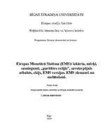 Konspekts 'Eiropas Monetārā sistēma', 1.