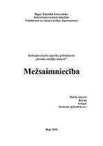 Referāts 'Mežsaimniecība', 1.