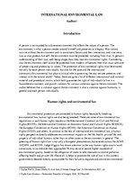 Referāts 'International enviromental law', 1.