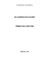 Referāts 'Pirkuma līgums', 1.