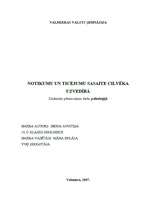 Referāts 'Notikumu un ticējumu sasaiste cilvēka uzvedībā', 1.