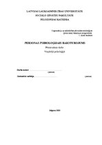 Referāts 'Personas psiholoģiskais raksturojums', 1.