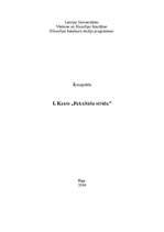 Konspekts 'I.Kants „Fakultāšu strīds”', 1.