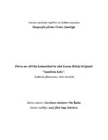 Referāts 'Dieva un cilvēka komunikatīvie akti Leona Brieža krājumā "Saulrieta koks"', 1.