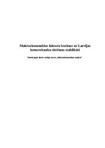 Referāts 'Makroekonomisko faktoru ietekme uz Latvijas komercbanku sistēmas stabilitāti', 1.