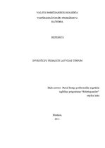 Referāts 'Investīciju piesaiste Latvijas tirgum', 1.