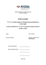 Referāts 'X un Y paaudžu kopīgais un atšķirīgais lēmuma pieņemšanā par telefona iegādi', 1.