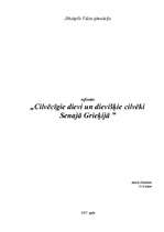 Referāts 'Cilvēcīgie dievi un dievišķie cilvēki Senajā Grieķijā ', 1.