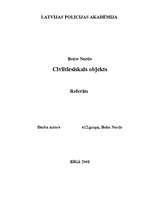 Referāts 'Civiltiesiskais objekts', 1.