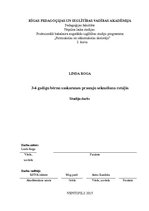 Referāts '3-4 gadīgu bērnu saskarsmes prasmju sekmēšana rotaļās', 1.