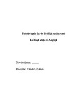 Referāts 'Lietišķā etiķete Anglijā', 1.