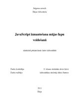 Referāts 'JavaScript izmantošana mājas lapu veidošanā', 1.