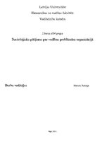 Referāts 'Vadības problēmas organizācijā. Organizācijas vide', 1.
