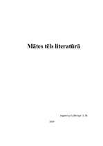 Referāts 'Mātes tēls literatūrā', 1.