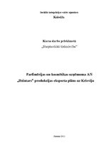 Referāts 'AS "Dzintars" produkcijas eksporta plāns uz Krieviju', 1.