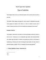 Referāts 'Legislation in European Union', 1.