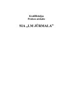 Prakses atskaite 'SIA "LM Jūrmala"', 2.