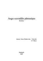 Referāts 'Augu sezonālās pārmaiņas', 1.