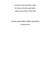 Referāts 'Masāža reimatoīdā artrīta pacientiem', 1.