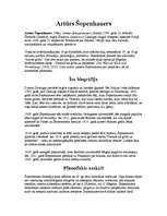 Konspekts 'Artūrs Šopenhauers', 1.