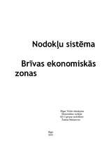 Referāts 'Nodokļu sistēma. Brīvās ekonomiskās zonas', 1.