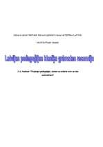 Eseja 'J.A.Students "Vispārīgā paidagōģija: zinātne un māksla sevis un citu audzināšanā', 1.