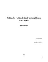 Referāts 'Vai tas, ko radījis cilvēks, ir nozīmīgāks par dabā esošo', 1.