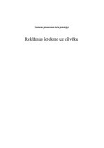 Referāts 'Reklāmas ietekme uz cilvēku', 1.