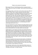 Eseja 'Culture Is not a Luxury', 1.