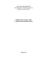 Konspekts 'Grāmatas "Mūsdienu bērns: kā augt kopā?" piecu problēmu analīze', 1.