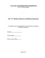 Referāts 'SIA “TF” darbības vērtējums un attīstības perspektīvas', 1.