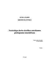 Referāts 'Noziedzīgu darba drošības pārkāpumu izmeklēšana', 1.