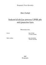 Referāts 'Industrializācijas process LPSR pēc Otrā pasaules kara', 1.