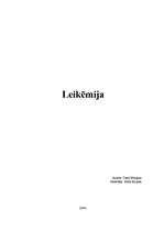 Referāts 'Leikēmija', 1.