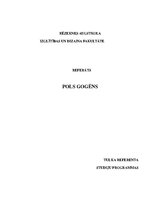 Eseja 'Pols Gogēns', 1.