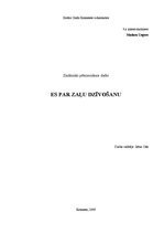 Referāts 'Es par zaļu dzīvošanu', 1.