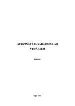 Konspekts 'Audzinātāja sadarbība ar vecākiem', 1.