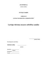 Referāts 'Latvijas tūrisma nozares attīstības analīze', 1.