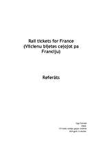 Konspekts 'Vilciena biļetes uz Franciju', 1.