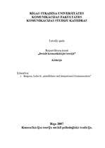 Konspekts 'Komunikācijas teoriju sociāli psiholoģiskā tradīcija', 1.