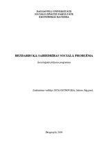 Paraugs 'Bezdarbs kā sabiedrības sociālā problēma', 1.
