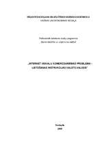 Referāts 'Interneta veikalu komercdarbības problēma - lietošanas instrukcijas latviešu val', 1.