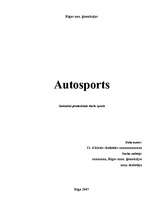 Referāts 'Autosports', 1.