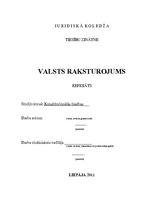 Referāts 'Valsts raksturojums', 1.