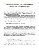 Referāts 'Seksuālā vardarbība pret bērnu un bērnu suicīds - vai pastāv korelācija?', 1.