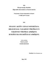 Paraugs 'Finansu aktīvu cenas noteikšana. Obligācijas. Tagadnes vērtības un nākotnes vērt', 1.
