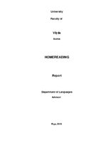 Konspekts 'Homereading Summary', 1.